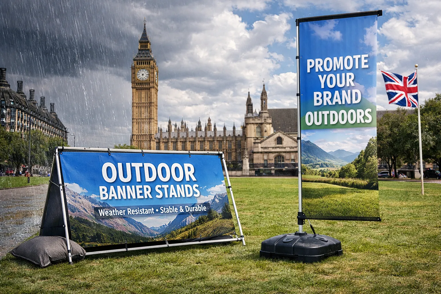 Are Banner Stands Good for Outdoors in the UK? | Display outdoor Guide 1 Are Banner Stands Good for Outdoors