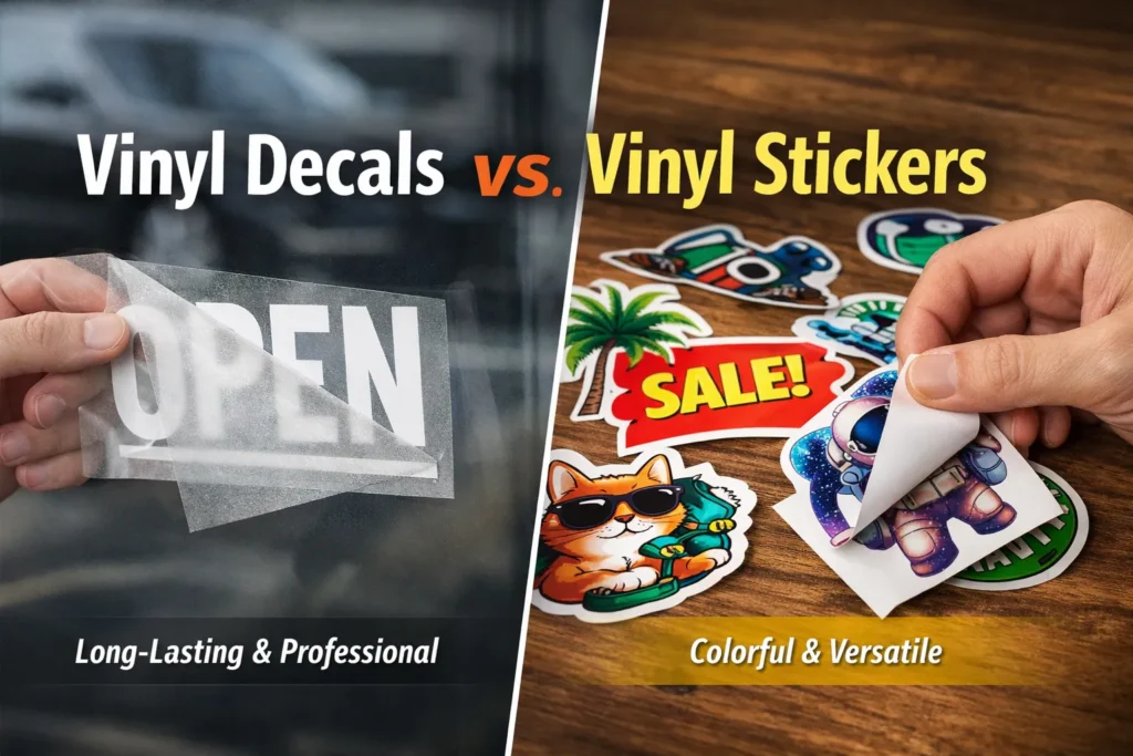 Difference Between Vinyl Decals and Vinyl Stickers