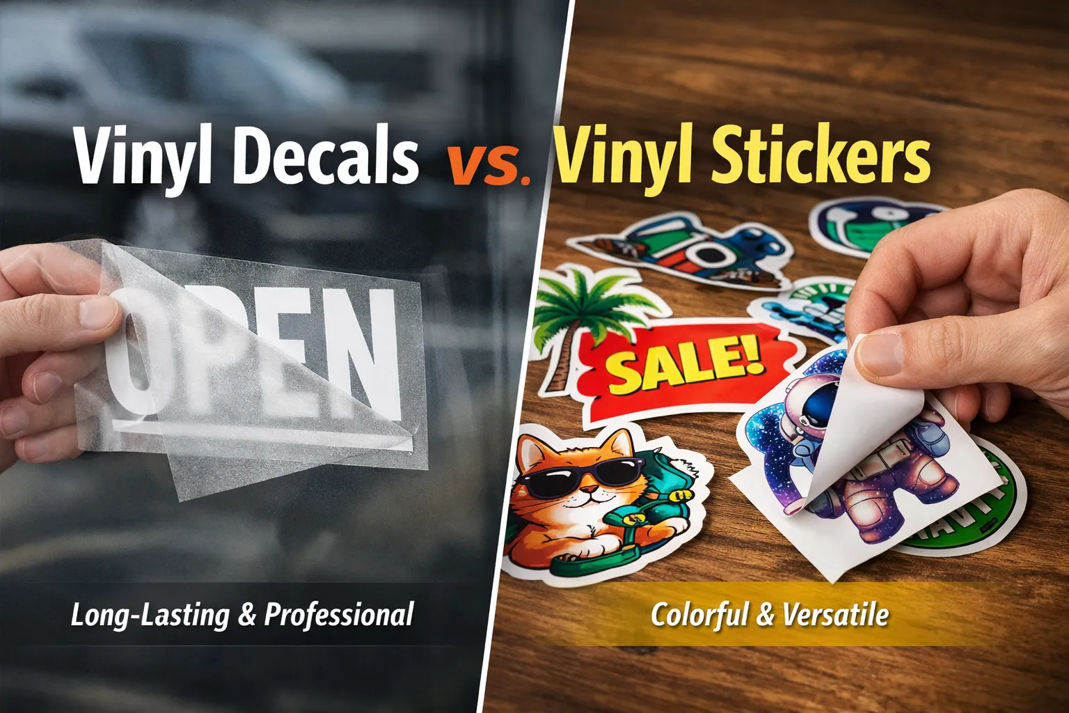 What Is the Difference Between Vinyl Decals and Vinyl Stickers? 1 Difference Between Vinyl Decals and Vinyl Stickers