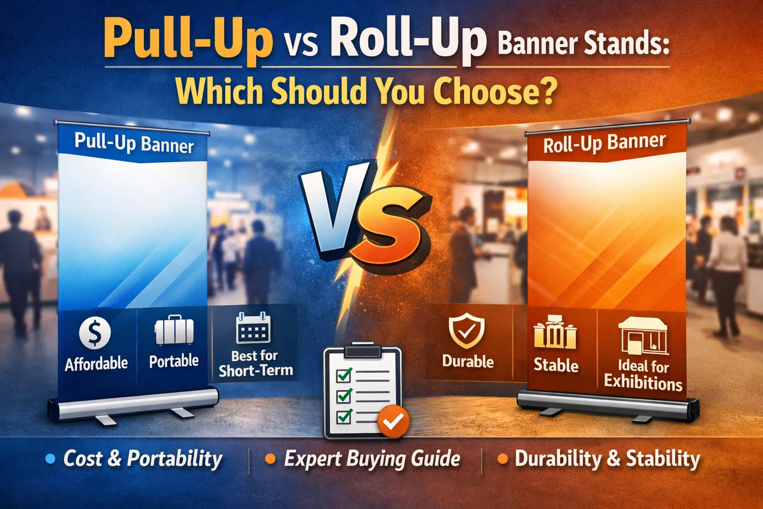 Pull Up vs Roll Up Banner